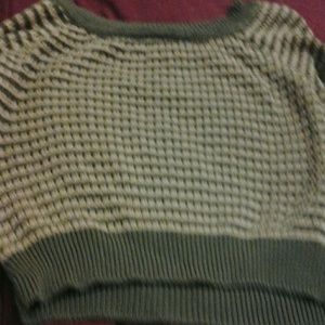 Finesse knitted stripe crop top